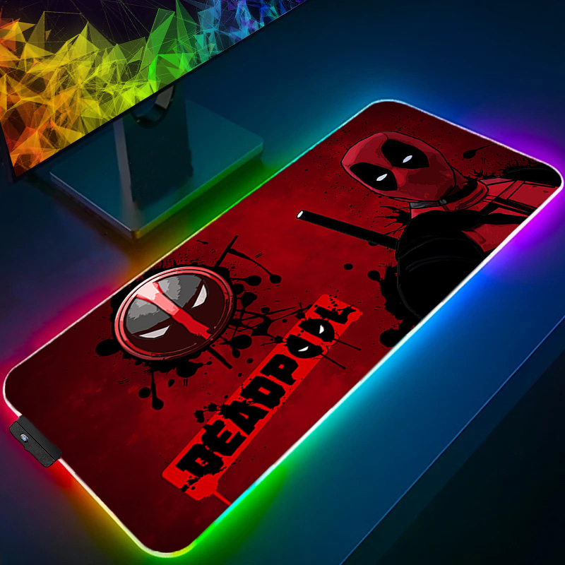 Pc Gaming Anime - Alfombrilla de ratón LED para videojuegos,