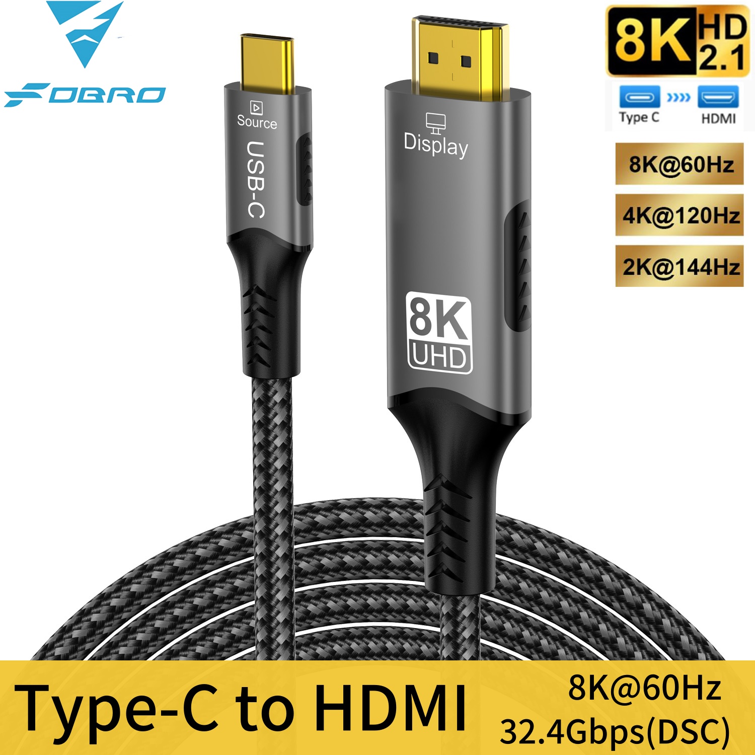 Pc Zotac Gaming - Cable 8K tipo C a HDMI