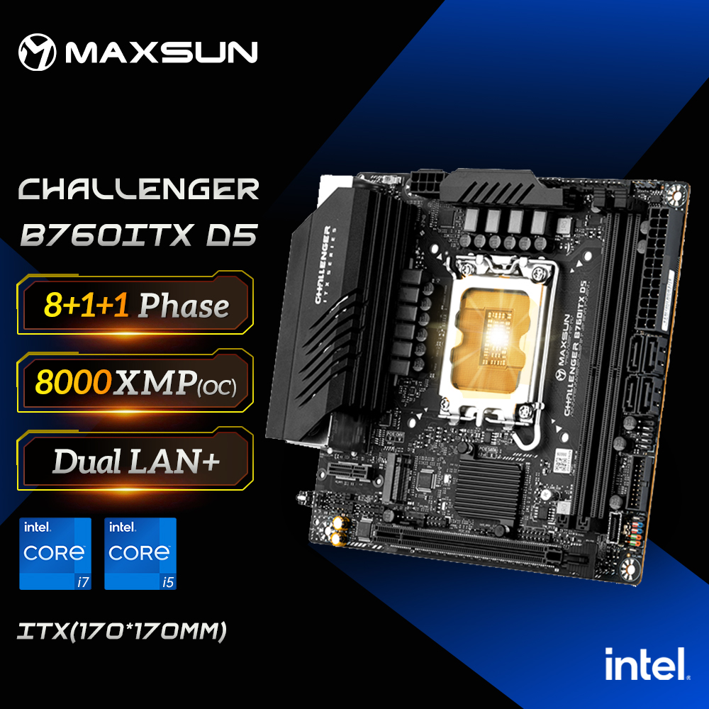 Pc Gaming I7 14Th Gen - Placa base de juego MAXSUN B760ITX