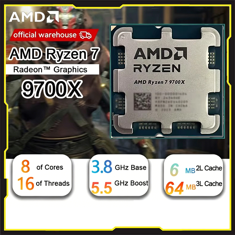 Pc Gaming Ryzen 5 - Procesador AMD Ryzen 7 9700X Desbloqueado
