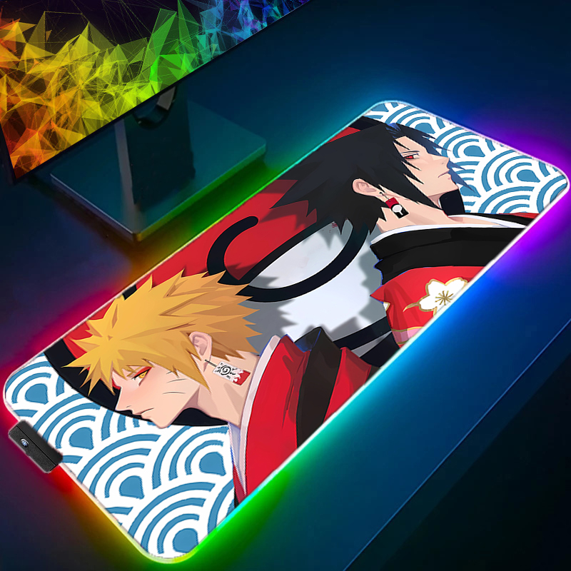 Pc Gaming Naruto - Alfombrilla de ratón LED duradera con