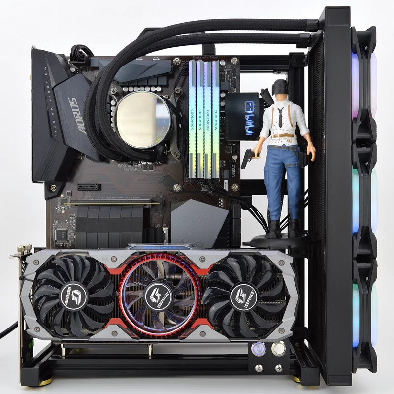 Marco de caja de PC abierta MO - Pc Gaming Center reseña y precio