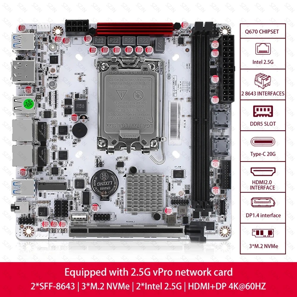 Kit de Placa Base Q670 ITX NAS - Pc Gaming I7 14Th Gen reseña y precio