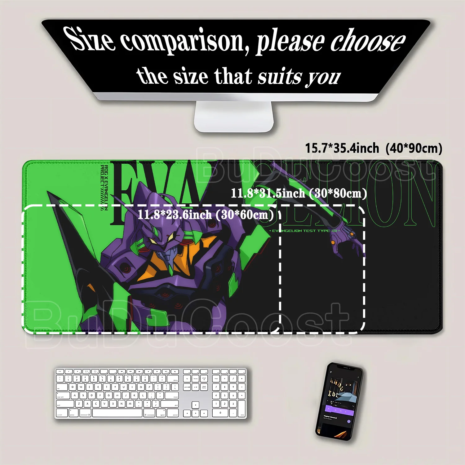 Alfombrilla de ratón grande Ev - Pc Gaming Evangelion reseña y precio