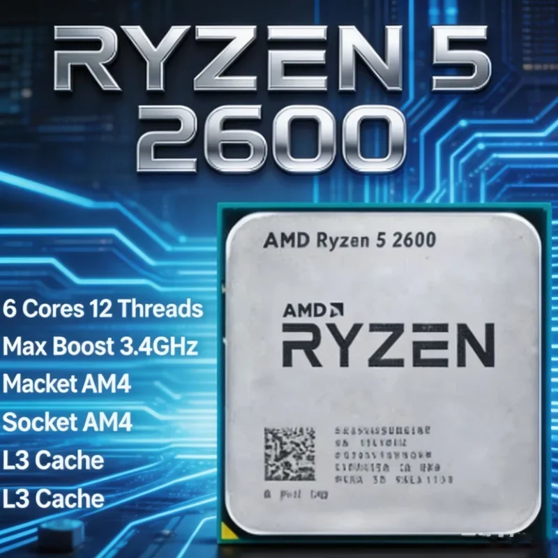 CPU AMD Ryzen 5 2600 R5 2600 d - Pc Gaming Entry reseña y precio