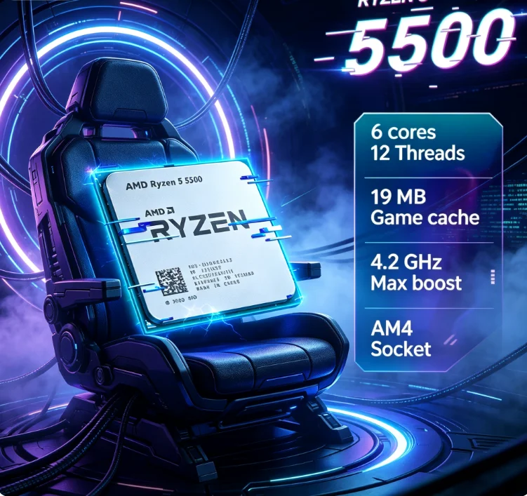 Procesador AMD Ryzen 5 5500 R5 - Pc Gaming Ryzen 5 reseña y precio
