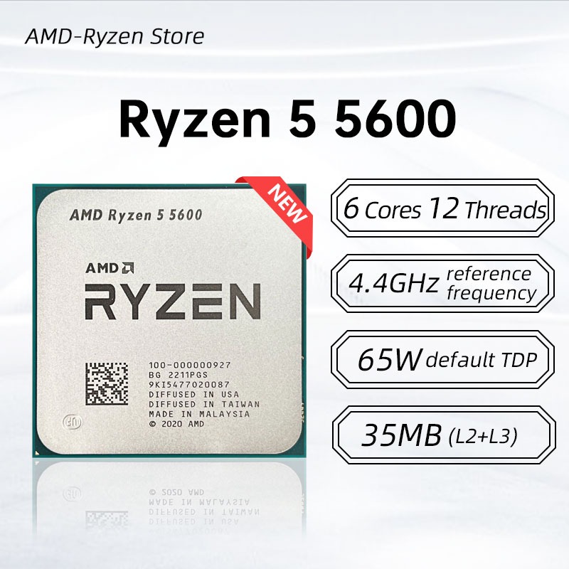 CPU Ryzen 5 5600 de 6 Núcleos  - Pc Gaming Ryzen 5 reseña y precio
