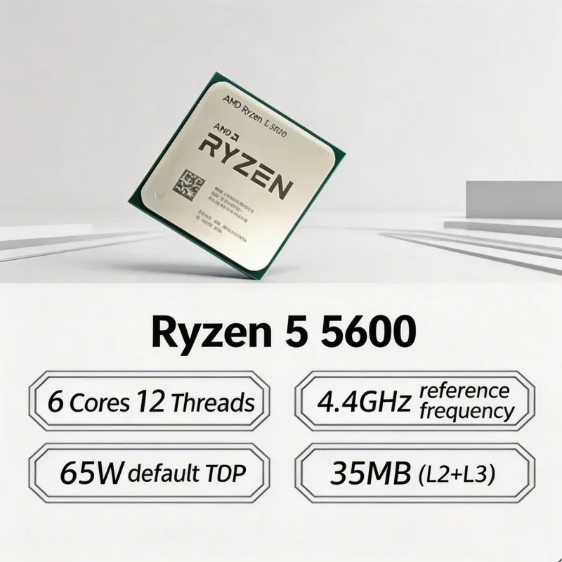 CPU Ryzen 5 5600 de 6 Núcleos  - Pc Gaming Entry reseña y precio