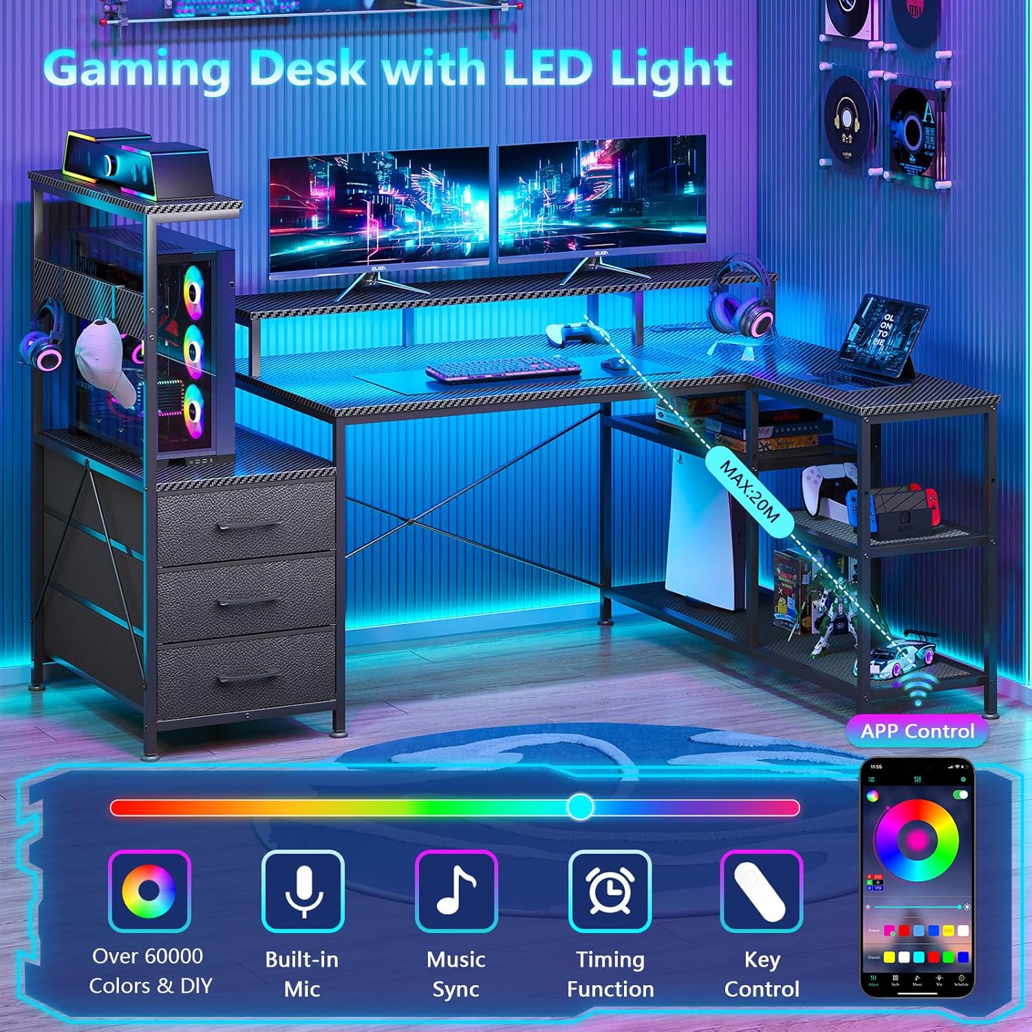 Escritorio para Juegos en Form - Pc Gaming Center reseña y precio